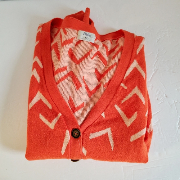 MADEWELL Wallace Orange Seabird Cardigan XS - Picture 9 of 9